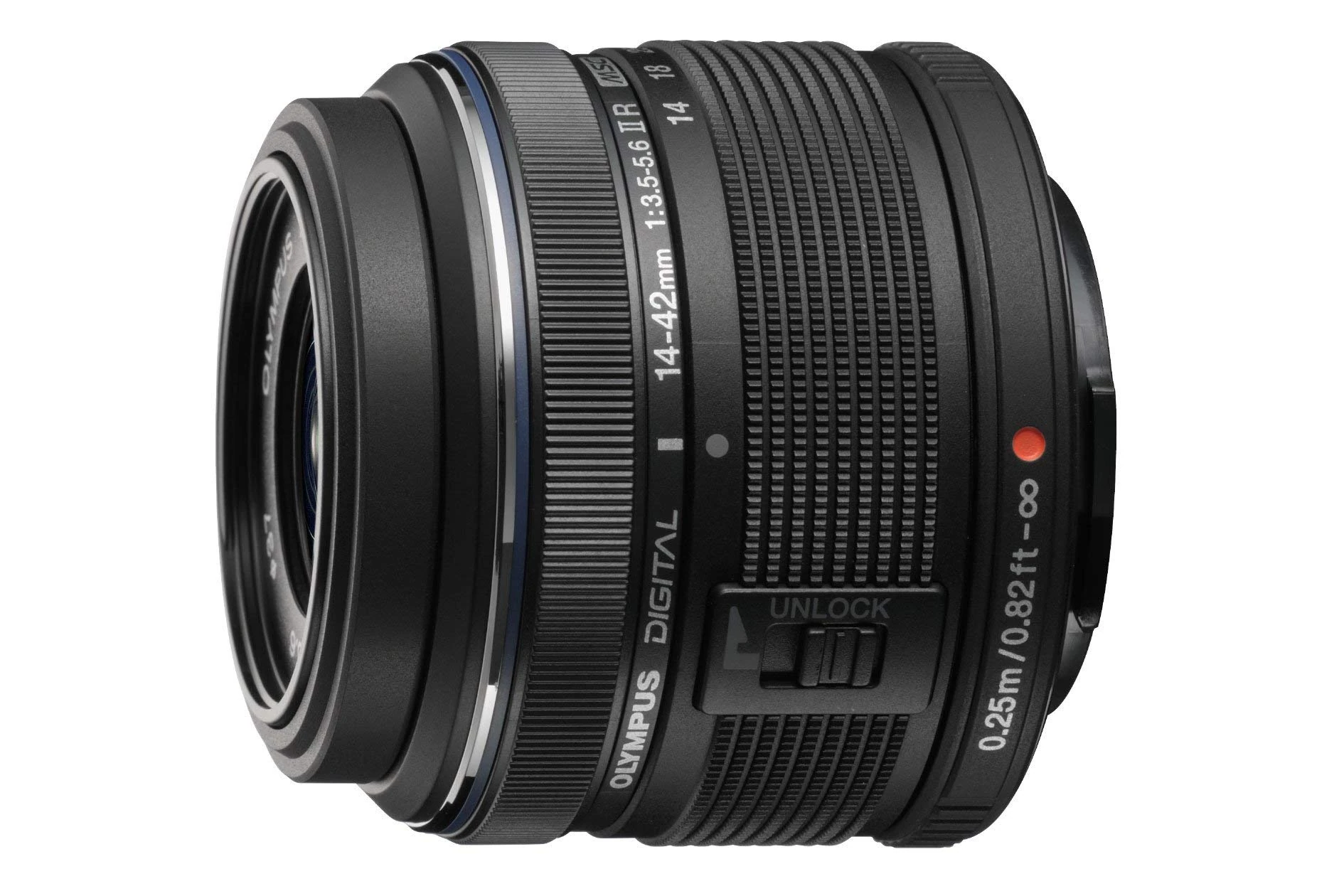 Olympus M.Zuiko Digital 14-42 mm F3.5-5.6 II R Lens, Standard Zoom, Suitable for All MFT Cameras (Olympus OM-D & PEN Models, Panasonic G-Series), Black