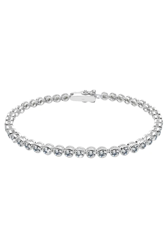 Elli Women's 925 Sterling Silver Xilion Cut Bracelet Of Length 19 cm