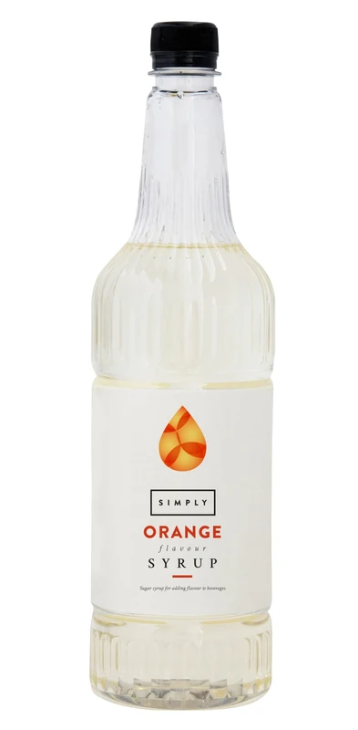 Simply Orange Syrup, Vegan & Nut Free Flavoured Syrup for Coffee, Cocktails & Baking (1 Litre)