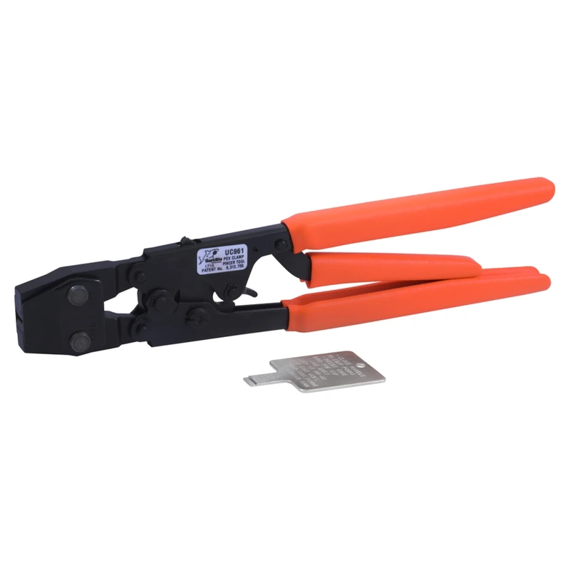 SharkBite UC961 PEX Clamp Tool, Orange, 3/8-Inch, 1/2in, 3/4-Inch, and 1"-Inch