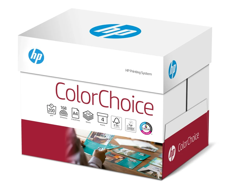 Hewlett Packard Color Choice FSC A4 200 gsm 250sh/RM 4rm/BX, White