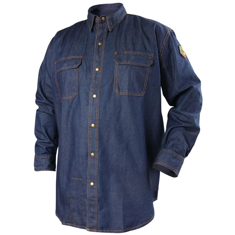 Black Stallion Revco FR Flame Resistant Denim Work Shirt - FS8-DNM Large