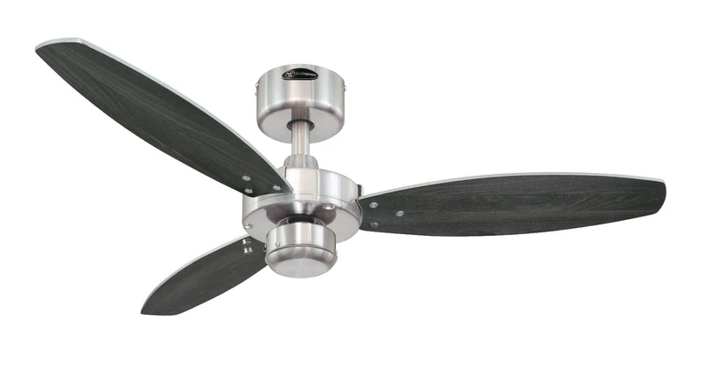 Westinghouse Lighting 72289 Jet I 105 cm Indoor Ceiling Fan, Brushed Nickel Finish with Reversible wengue/Silver Blades