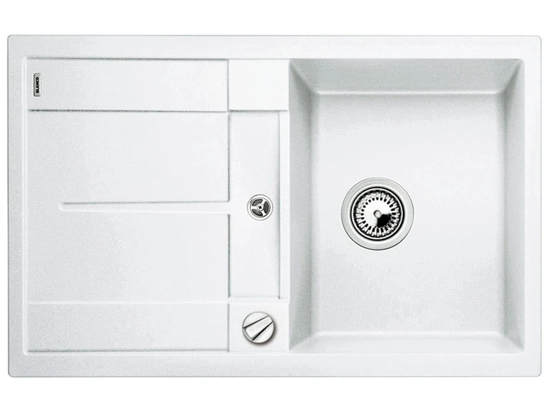 Blanco Metra Silgranit PuraDur Kitchen Sink,White (weiß),45cm Base Cabinet