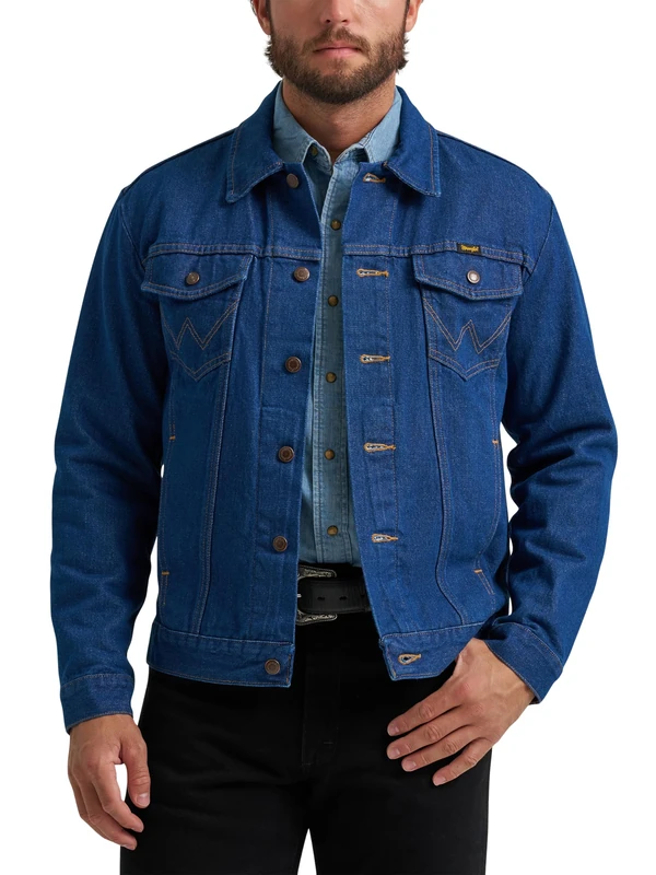 Wrangler Men's Cowboy Cut Western Unlined Denim Jacket Outerwear, XL