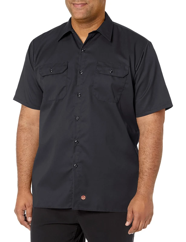 Red Kap Men's Utility Uniform Shirt, Black, 3XL