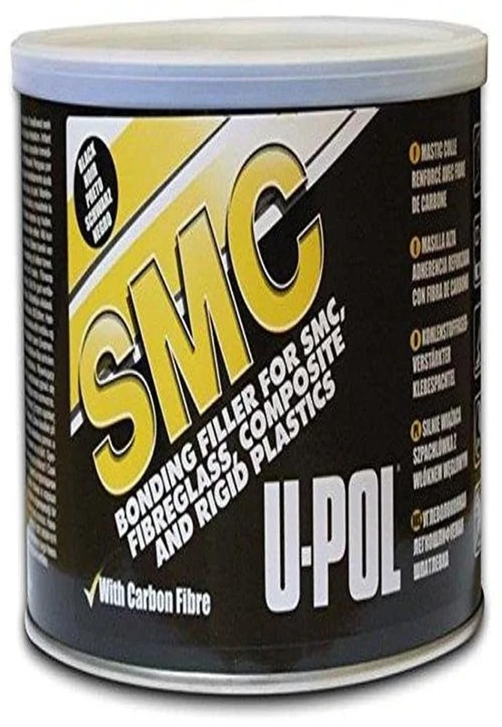 UPol Body Filler SMC PLASTIC BUMPER GLASS FIBRE FILLER BLACK 1.1 Litre kit