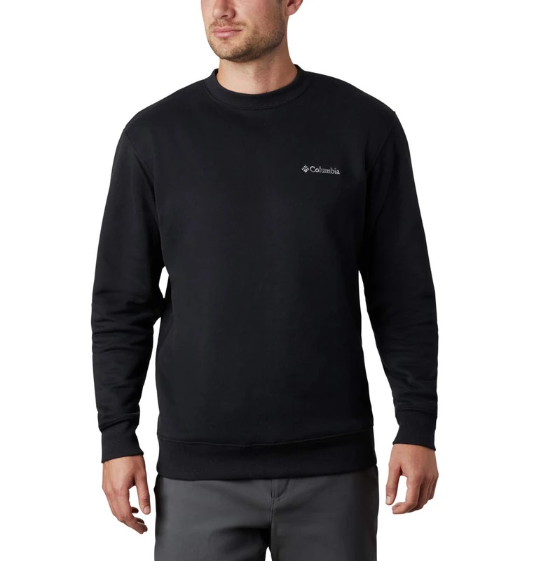 Columbia Men's Hart Mountain Ii Crew Hiking Shirt, Black, L