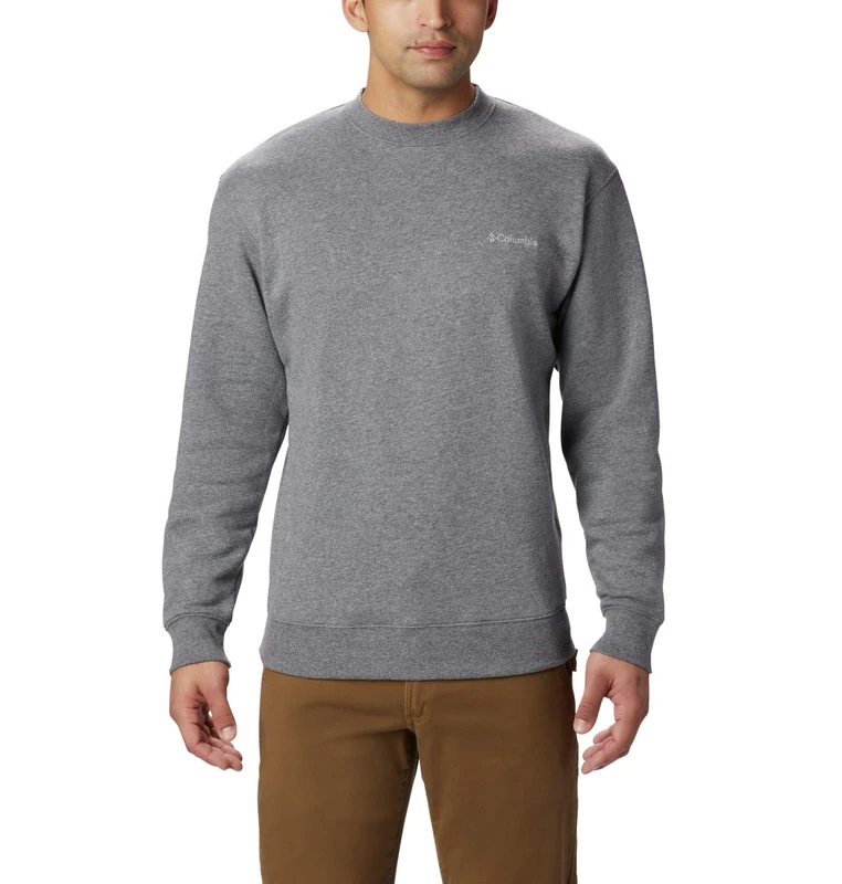 Columbia Men's Hart Mountain Ii Crew Hiking Shirt, Charcoal Heather, S