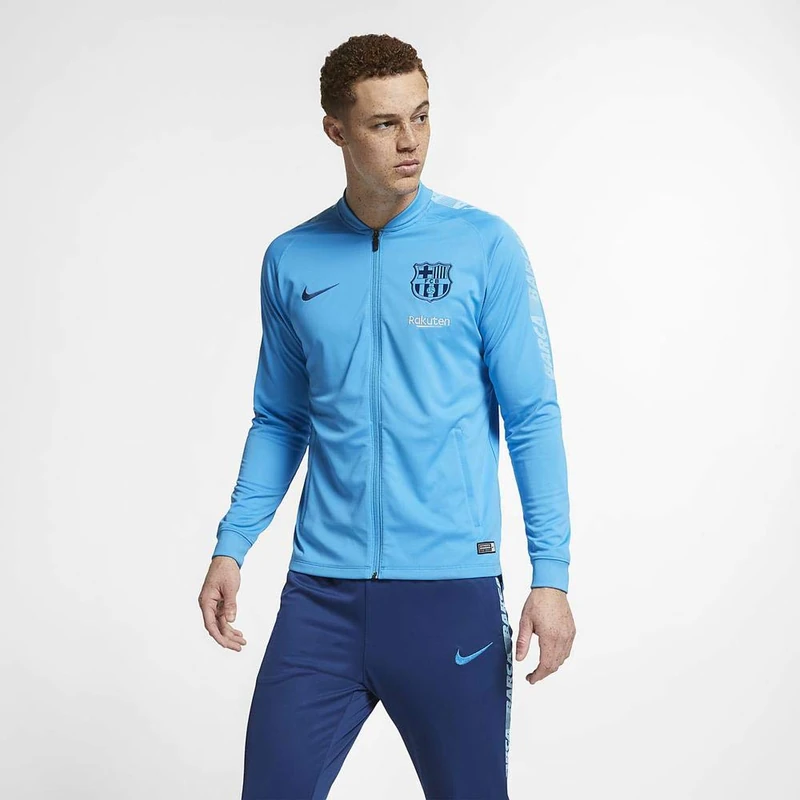 Nike Men Fcb M Nk Dry SQD TRK Suit K Tracksuit - Equator Blue/Vivid Sky/Coastal, Small
