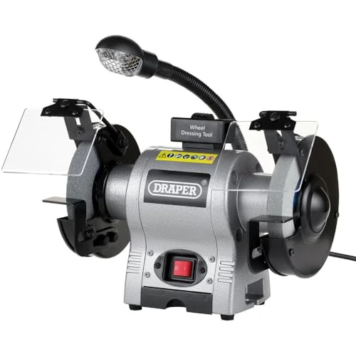 Draper 05095 150mm 370W 230V Bench Grinder with Worklight