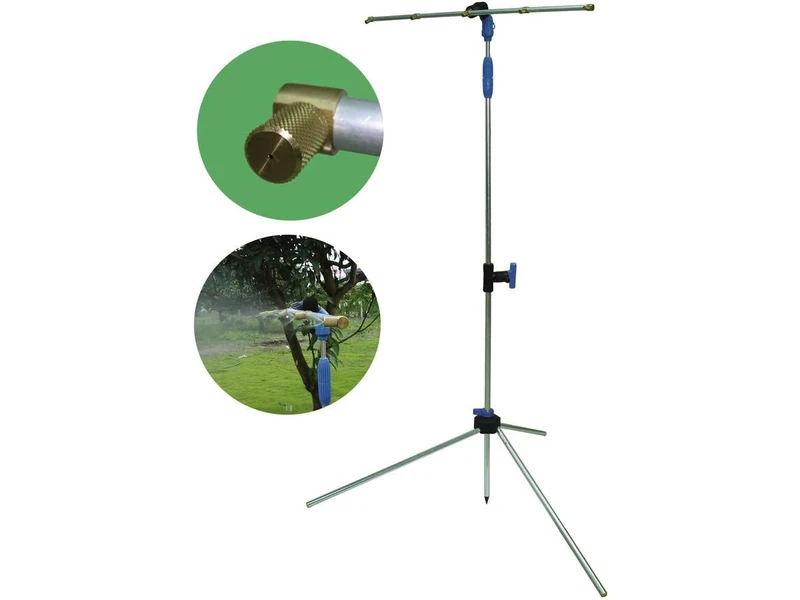 O'FRESH Garden and Terrace Misting System with Outside Shower - Outdoor Mister with 5 Stainless Steel Nozzles + Interchangeable Shower Head - Outdoor Air Conditioning - Mosquito Repellent