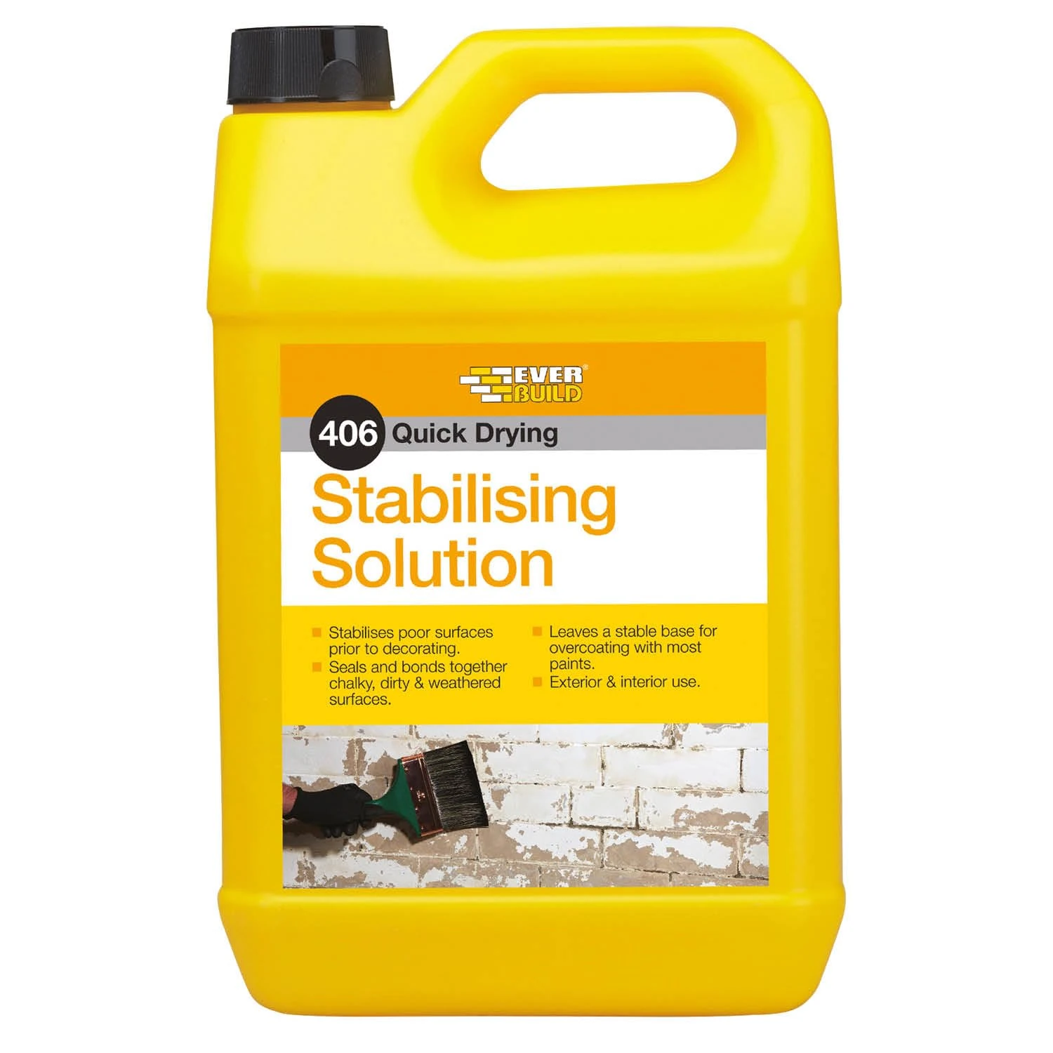 Everbuild 406 Quick Drying Stabilising Solution – Clear – 5 Litre