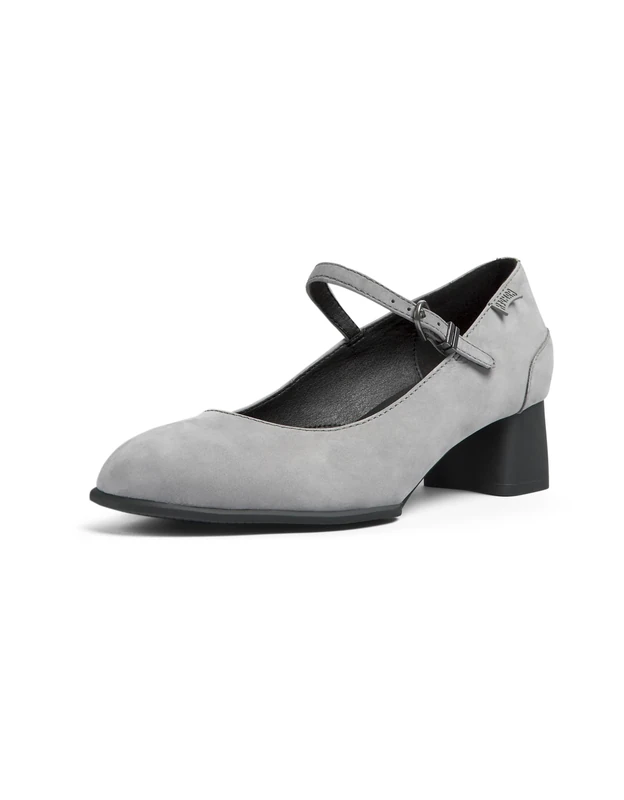 Camper Women's Katie K200694Mary Jane Flat, Medium Gray, 7 UK