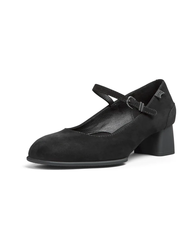 Camper Women's Katie K200694 Mary Jane Flat, Black 014, 2 UK