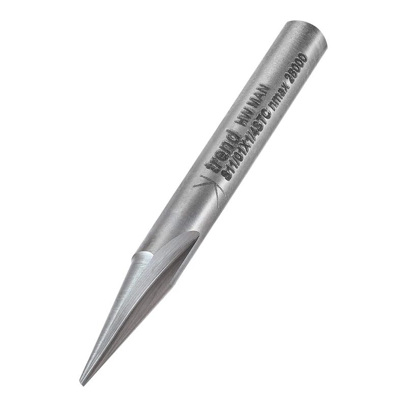 Trend Professional Engraver Cutter, 82.5-Degree, 1/4 Inch Shank, 5mm Cut Diameter & 15mm Cut Length, Solid Carbide, S11/01X1/4STC - Image 1