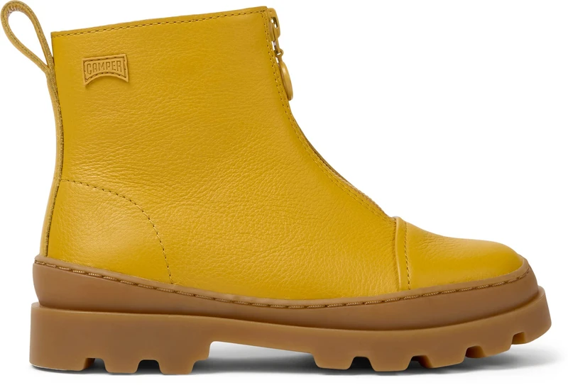 Camper Girls' Brutus K900274 Mid Calf Boot, Yellow 004, 3.5 UK