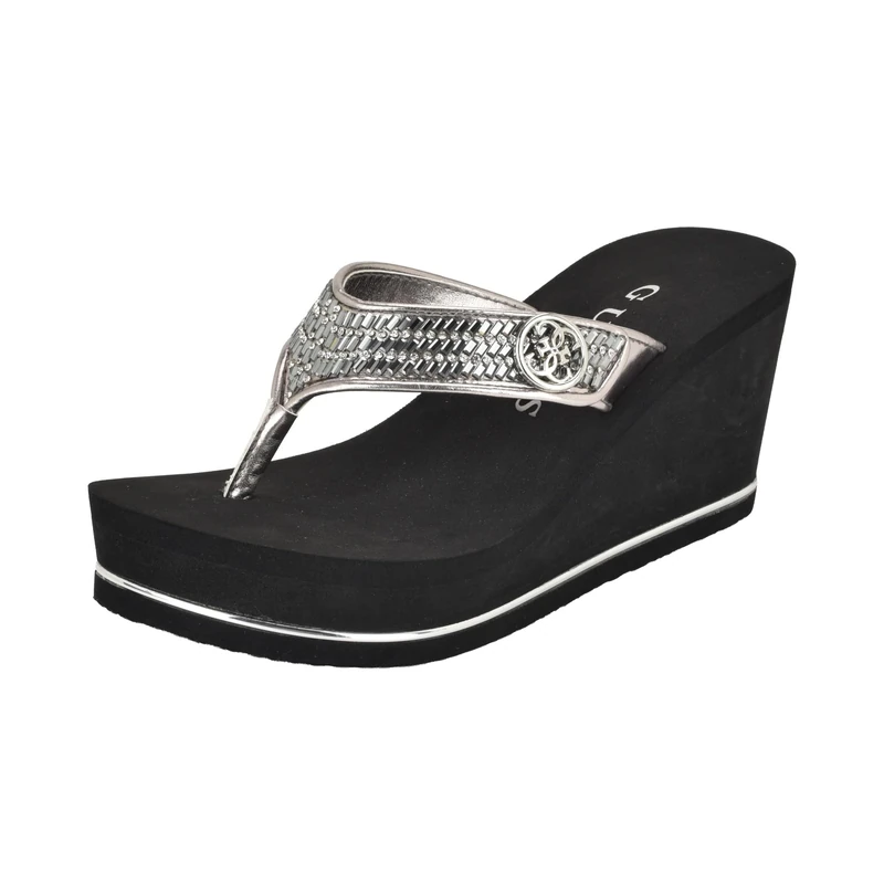 GUESS Women's Sarraly Flip-Flop - Pewter 179, 4.5 UK - Image 1