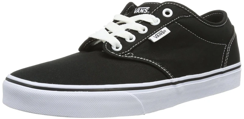 Vans Men's Atwood Low-Top Sneakers, Black White, 3 UK