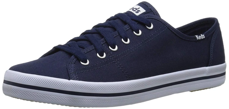 Keds Women's Kickstart Seasonal Solid Sneaker, Navy, 6.5 UK