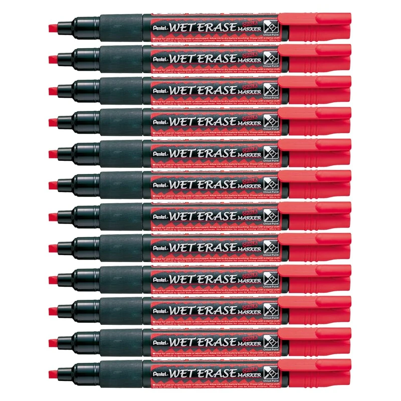 Pentel Chalk Marker - Red (Pack of 12) - Image 1