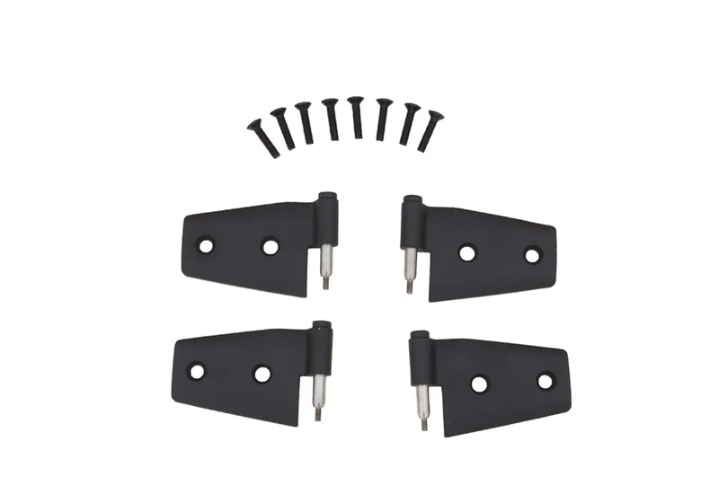 Rampage Door Hinge | 4-Piece Set, Stainless Steel, Black | 87641 | Fits 2007-2018 Jeep Wrangler JK