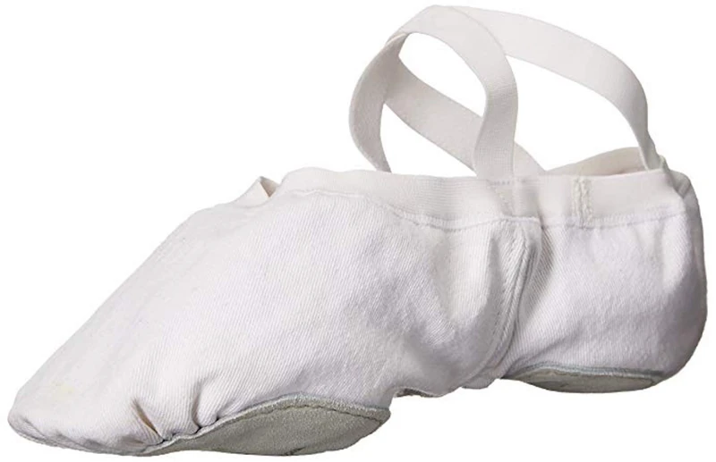 Bloch Women's Dance Men's Pump Split Sole Canvas Ballet Slipper/Shoe, White, 8 US