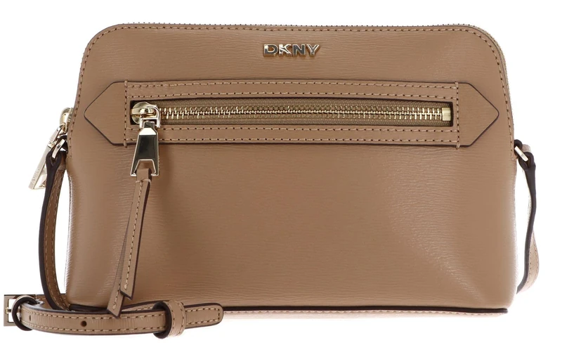 DKNY Women's Bryant Ave Mid Flap Crossbody Cappucino, Cappucino, Medium