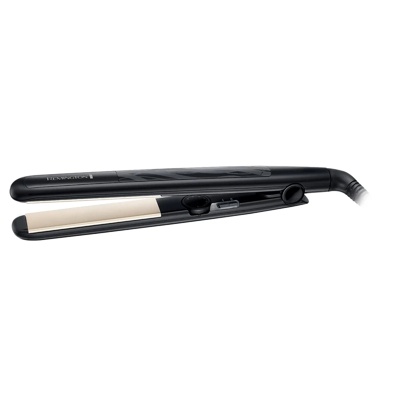 Remington Ceramic Hair Straightener - Slim longer length 110mm floating plates with Anti-static/Tourmaline Ionic coating for smooth glide, Fast 15 second heat up, Heat proof pouch, Up to 230°C, S3500