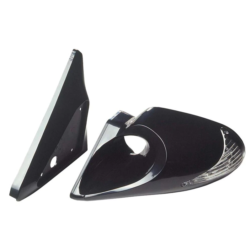 AUTO-STYLE Set universal sport mirrors 'K6' black + indicator (manual adjustment)