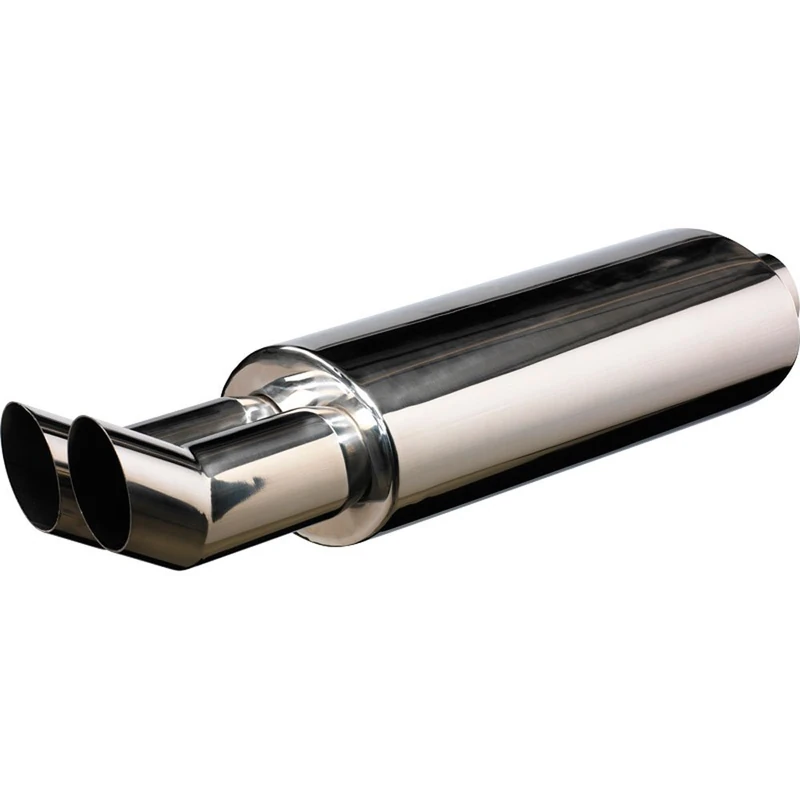 AutoStyle Inox Universal sport exhaust - 2x76mm DTM