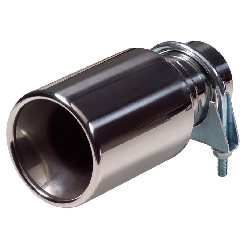 AutoStyle Exhaust finisher Inox - round 89mm - length 178mm - 40-58mm connection