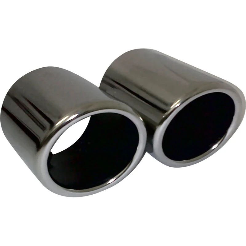 AutoStyle Exhaust finisher compatible with Audi//VW - double pipe - Ø2x75xL100mm - Connection ->73mm
