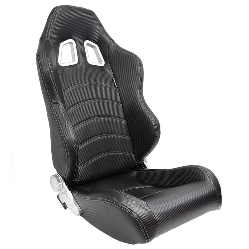 AutoStyle Sport seat 'Type Z' - Black Carbon-Look - Dual-side reclinable back-rest - incl. slides