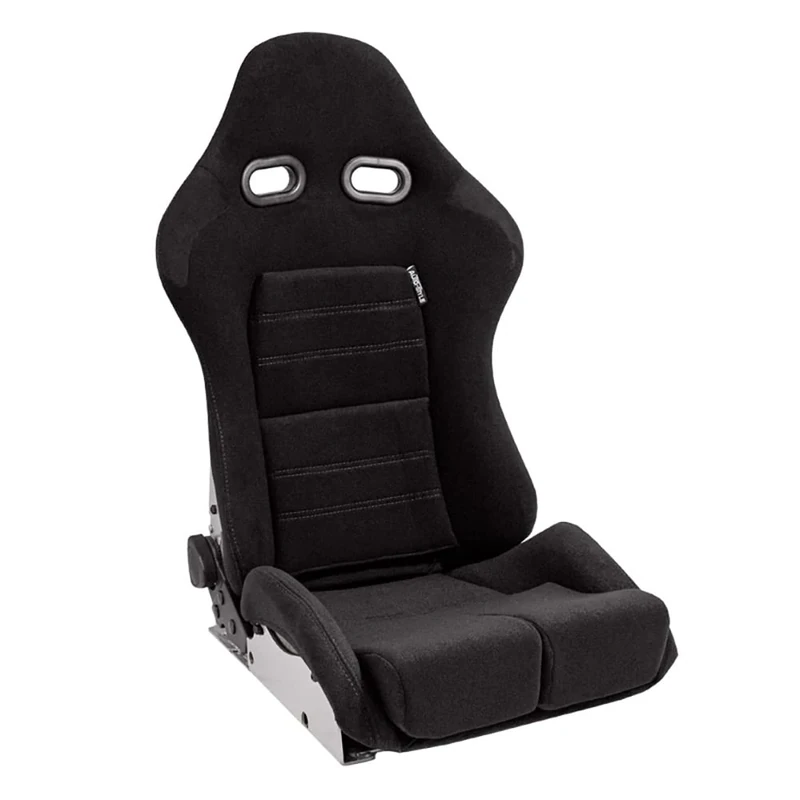 AutoStyle Sport seat 'BS5' - Black/Grey - Dual-side reclinable fibreglass back-rest - incl. slides