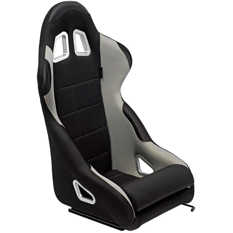AutoStyle Sport seat 'K5' - Black/Grey - Non-reclinable back-rest - incl. slides