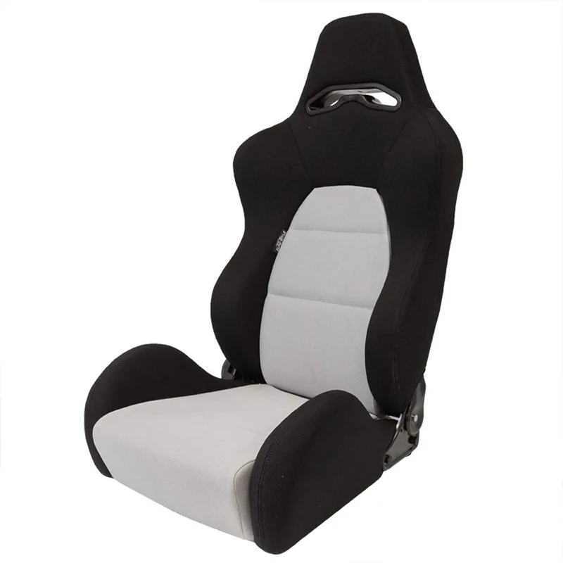 AutoStyle Sport seat 'Eco' - Black/Grey - Right-side reclinable back-rest - incl. slides