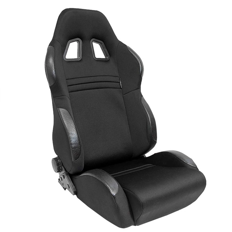 AutoStyle Sport seat 'T Eco' - Black - Dual-side reclinable back-rest - incl. slides