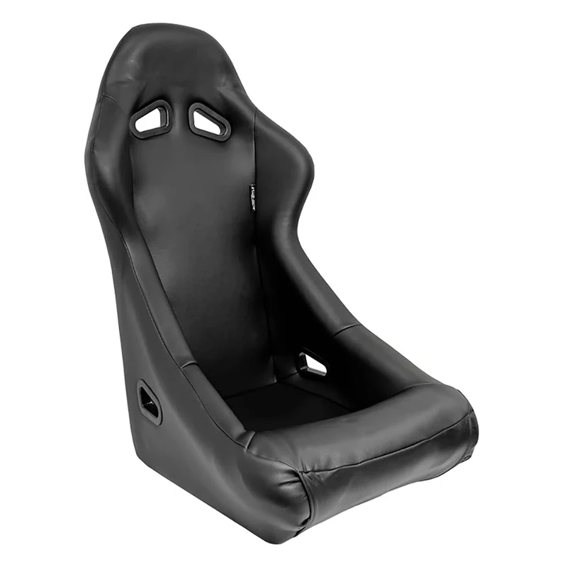 AutoStyle Sport seat 'Zandvoort' - Black Synthetic leather - Non-reclinable back-rest - incl. slides