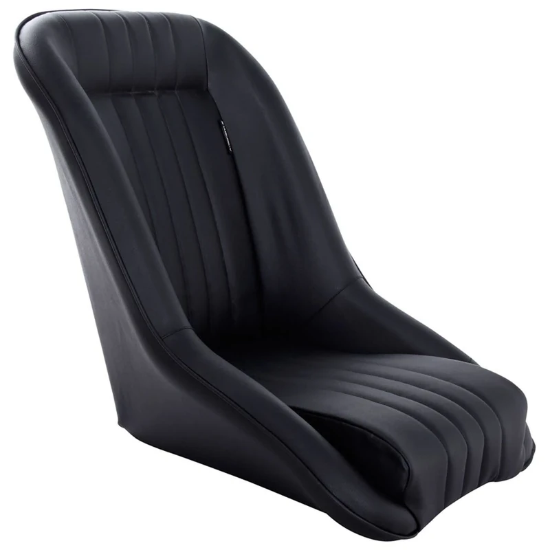 AutoStyle Sport seat 'Classic' - Black Synthetic leather - Non-reclinable back-rest - incl. slides