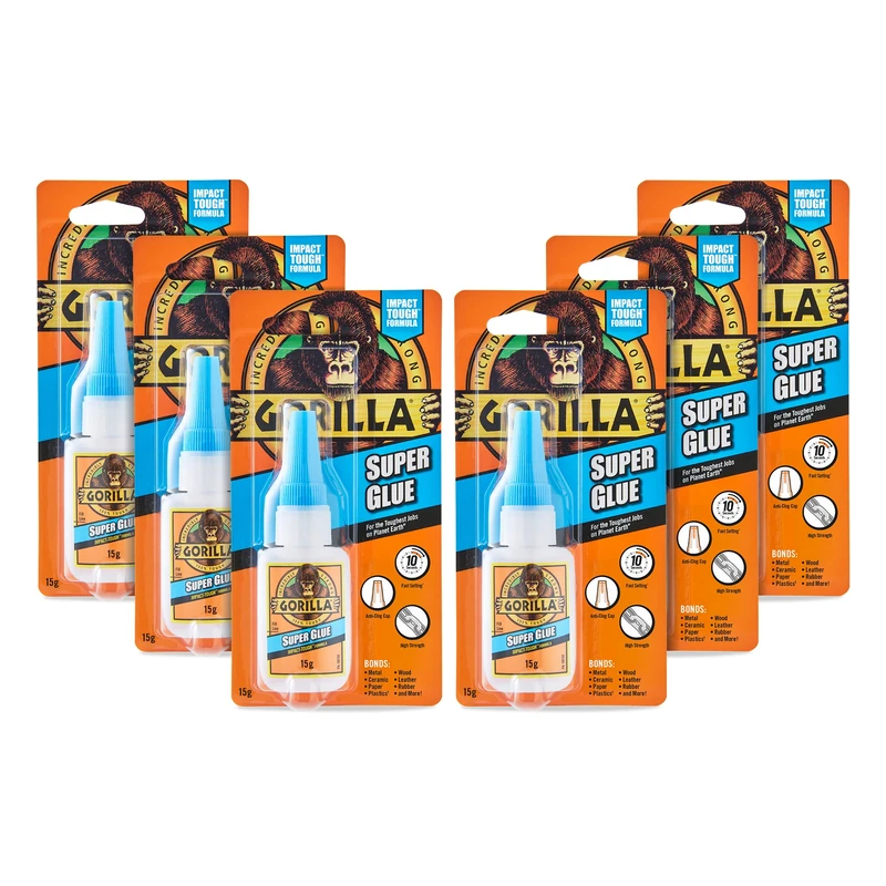 Gorilla Super Glue 15g (6 Pack) - Image 1