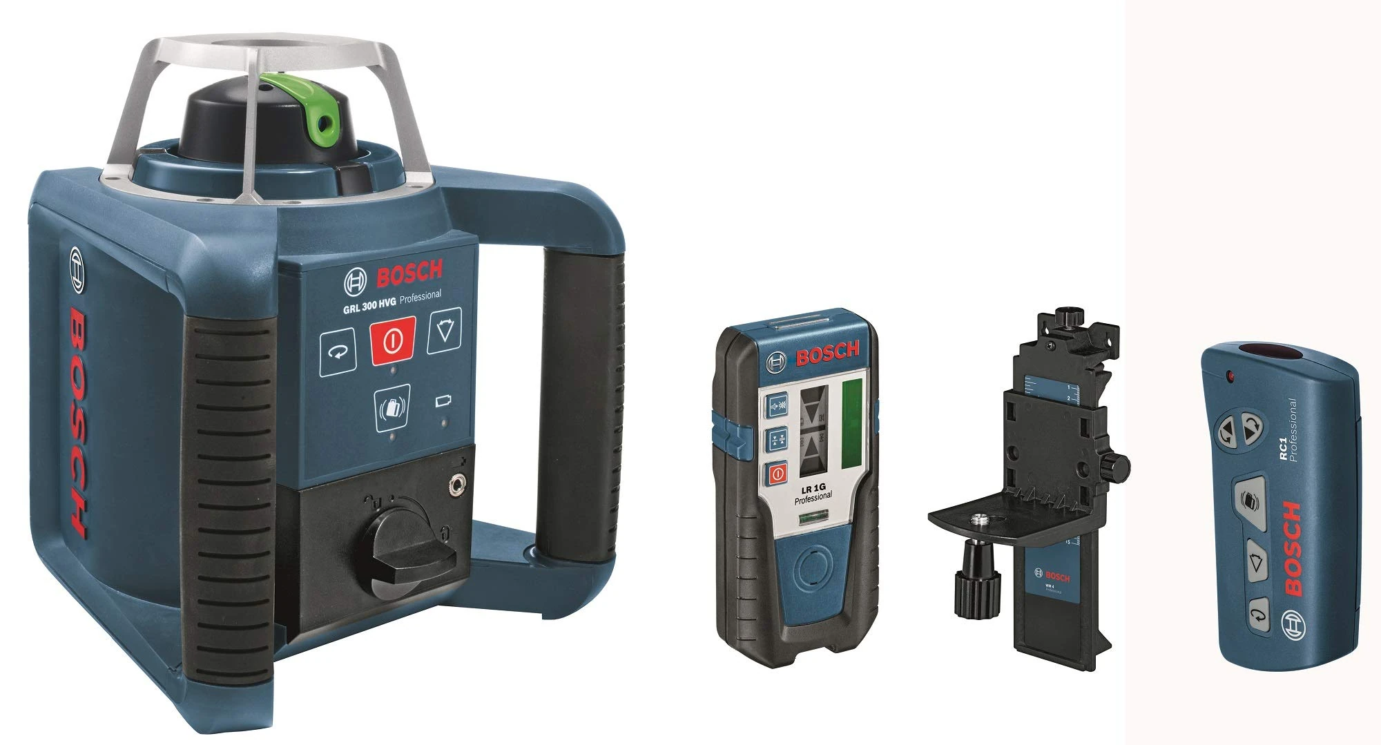 Bosch Professional Rotation Laser Level GRL 300 HVG (Green Beam, Laser Receiver LR 1 G, Working Range: up to 300m (Diameter), in Carrying case)
