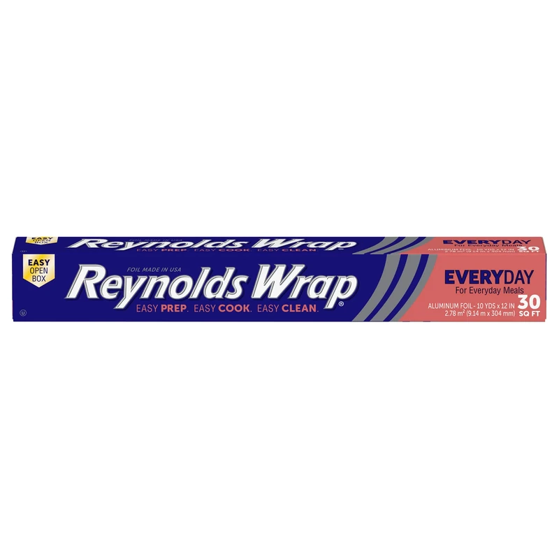 Reynolds Classic Kitchen Foil | Aluminium Foil | Tin Foil for Cooking, BBQ, Roasting | Pack of 1 Roll, 304mm x 9.14m | Packaging May Vary