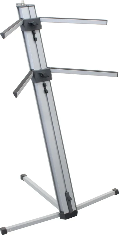 Classic Cantabile KS-100 Double Keyboard Stand Silver