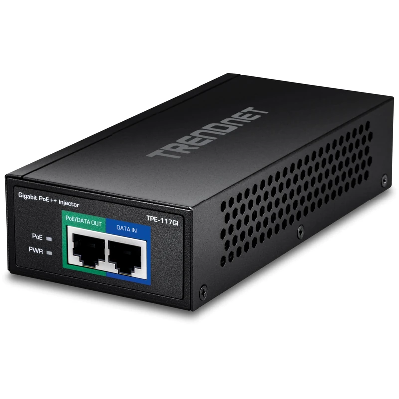 TRENDnet TPE-117GI PoE Injector - 52 V DC, 1. 38 A Output - 1 Gigabit E, ultra poe+