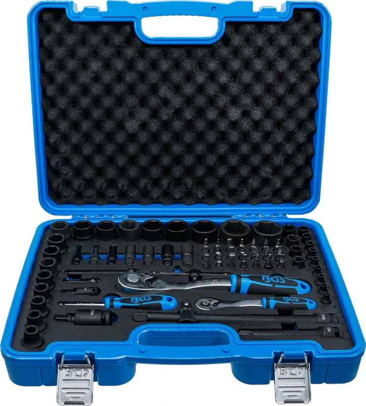 BGS 5255 | Impact Socket Set Hexagon | 6.3 mm (1/4") + 12.5 mm (1/2") | 69 pcs.