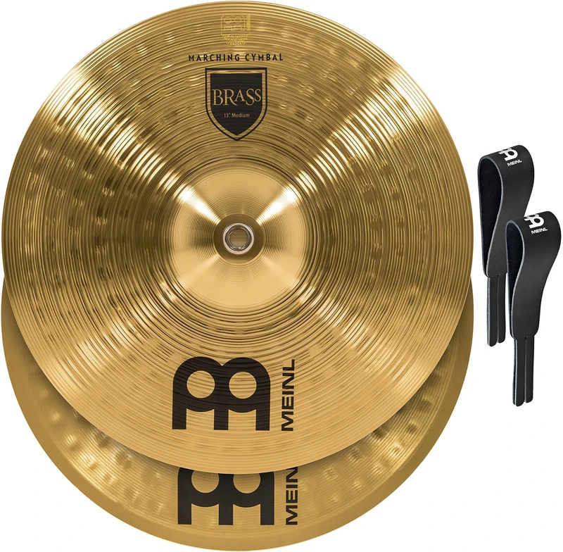 Meinl 13 inch Brass Medium Pair Marching Cymbals