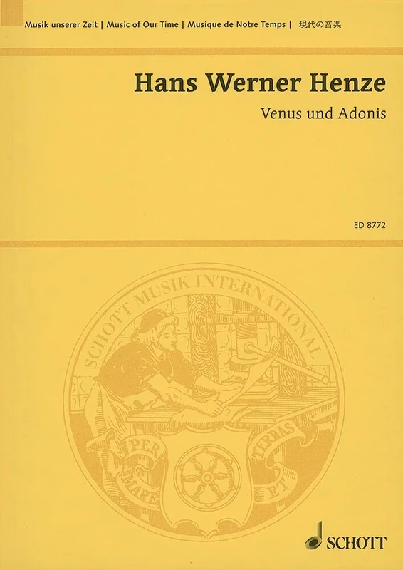 Vénus et Adonis: Opéra en un acte. Solo Parts, Dancers and Orchestra. Partition d'étude.
