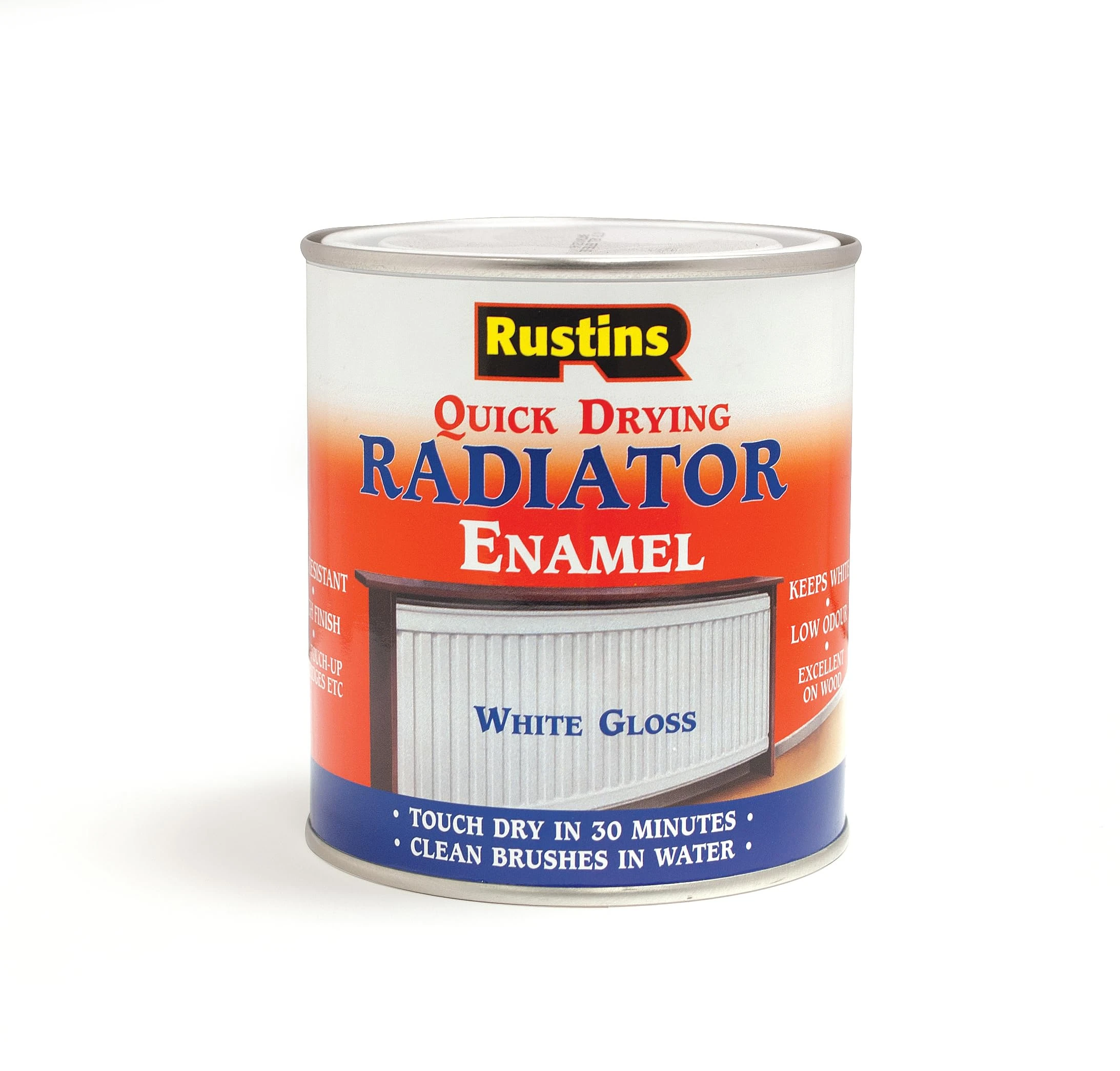 Rustins Quick Drying Radiator Enamel Gloss 1L– Durable, Long-Lasting Finish for Radiators That Stands The Test of Time