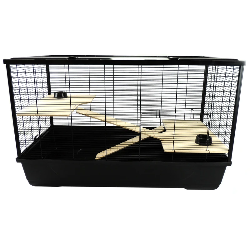 Hamster & Rat Cage 100cm x 54cm x 61cm - Langham XL Multi-Level Black | Little Friends - Image 1